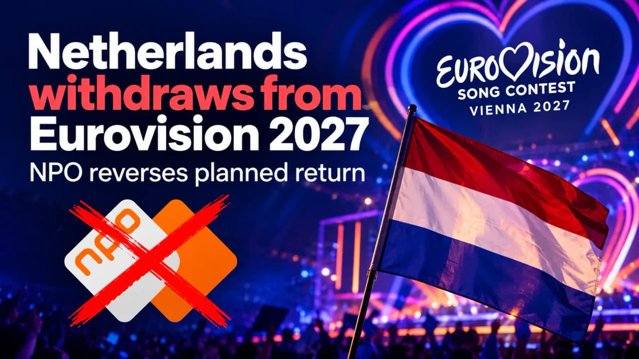 Netherlands withdraws from Eurovision 2027 as NPO reverses planned return